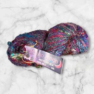 Mango Moon 100% recycled silk yarn jewel tone 175 yards NWT
